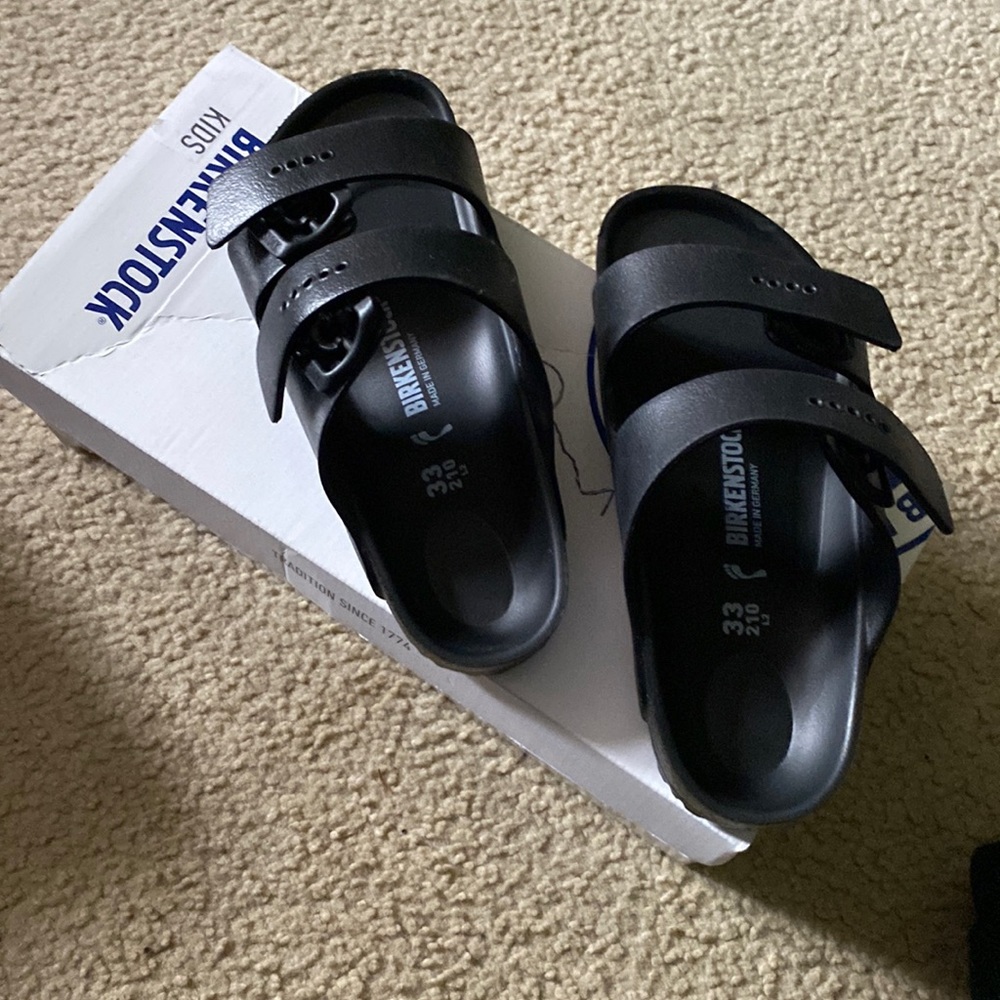 Brand new black kids Birkenstock Sandals size 2